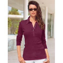 Bordeaux Langarm-Poloshirt - Bild 3