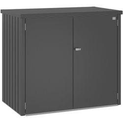Biohort Doppel-Mülltonnenbox Alex Duo B 148 x T 88 x H 129 cm dunkelgrau-metallic - Image 4