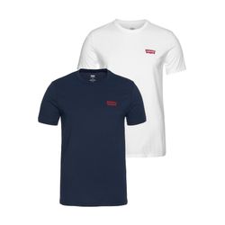 Levis Herren Navy Weiß Kurzarmshirt Mit Logo Auf Der Brust erhältlich in Größe L/M/S/XL/XXL von Baur - Bild 5