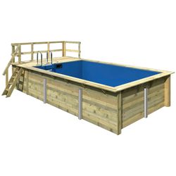 KARIBU Rechteckpool, braun, 17500 l, BxH: 353x125 cm - Image 4