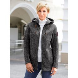 Casual Looks Damen Schwarz Meliert Kapuzenfleecejacke von Baur - Bild 5