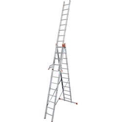KRAUSE Vielzweckleiter MONTO Tribilo Aluminium 3x12 Sprossen silber Größe 3 - Image 7