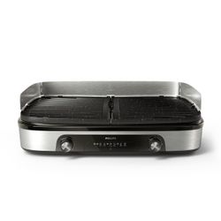Philips Schwarz Silber Tischgrill "Hd6222/90 5000 Series 2 Heizzonen Wendbare Platten" 2400 W Mit Einstellbarer Temperatur U. Grillfläche Von 1400 Cm² von Baur - Image 5