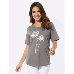 Classic Basics Damen Grau Weiß Bedruckt Rundhalsshirt "Rundhals-Shirt" 1 Stk. von Baur - Bild 4