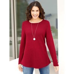 Sheego Damen Rot Rundhalspullover - Bild 4