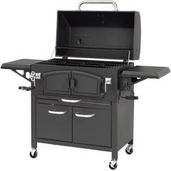 EL FUEGO Smoker-/Grill »Grand Ontario«, im Tresordesign, Grillfläche: 81 x 46 cm, schwarz - Image 4