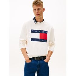 Tommy Jeans, Herren, Pullover, Tjm Reg Big Flag Cneck Ext, Weiss, (M) - Bild 4