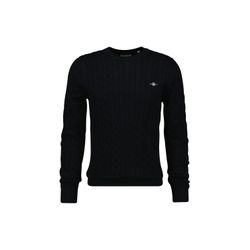 Gant Herren Schwarz Sweater "Strickpullover Cotton Cable C-Neck", Gr. L, Obermaterial: 100% Baumwolle Co., Sweatshirts Sweater - Bild 9