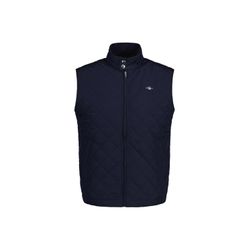 Gant Herren Steppweste - Quilted Windcheater Vest Reißverschluss Stehkragen Blau L - Bild 7