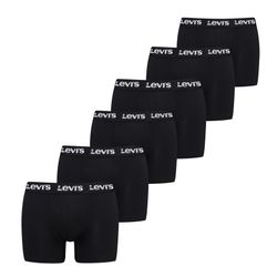 Levi's Herren Nero Boxershorts "Levis Men Repeat Logo Boxer Brief 6P Ecom", Gr. L, Schwarz, Obermaterial: 95% Baumwolle, 5% Elasthan, Unterhosen - Bild 4