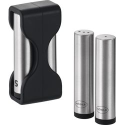 Rösle Hellgrau Salz- / Pfefferstreuer "Salz- Und Pfeffer Set Flexx 2Go", Silber (Silberfarben), B:1,3Cm H:5,6Cm Ø:1,3Cm, Gewürzstreuer, Inklusive Bestecktasche