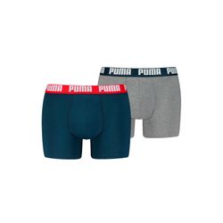 Puma, Herren, Unterhosen, Men Everyday Basic Boxer 2p, Grau, Blau, (2er Pack, L) - Bild 5