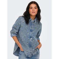 Only Damen Jeansblusen Blau Gr. Mittel - Bild 7