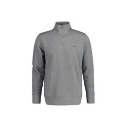 Hemden Gant Herren Grau Shield Regular Fit Sweatshirt Zip Melange - Bild 6