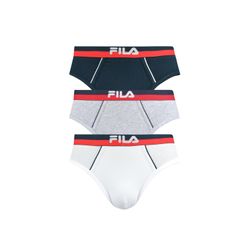 Fila Herren Weiß Slip, 3Er Pack - Briefs, Logobund, Urban, Cotton Stretch, Einfarbig, Größe 2XL In - Bild 4