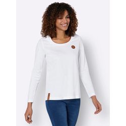 Sheego Damen Weiß Langarmshirt - Bild 5