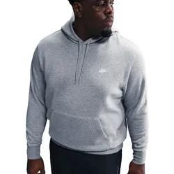 Nike Grey/White Club Fleece-Hoodie Herren 063 - Dk Heather/Lt Smoke L