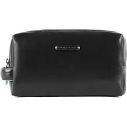 Piquadro Blue Square Kulturtbeutel Mit Zwei Fächern Schwarz