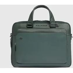 Piquadro Black Square Kurzgriff-Computer-Tasche 15"-Fach Mit Zwei Griffen Grün