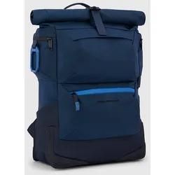 Piquadro Corner 2.0 Roll-Top Laptop-Rucksack 15,6" Blau
