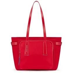 Piquadro Pq-Ry Damenlaptoptasche 13" Aus Rezykliertem Stoff Rot