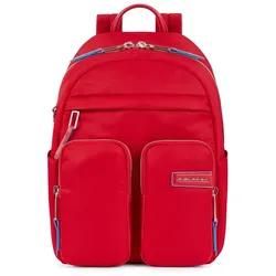 Piquadro Pq-Ry Laptoprucksack 13" Aus Rezykliertem Stoff Rot