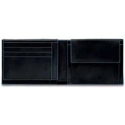 Piquadro Blue Square Herrenbrieftasche Mit Klapp-Ausweisfenster + Rfid Schwarz