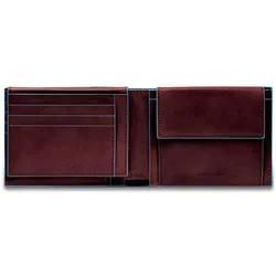 Piquadro Blue Square Herrenbrieftasche Mit Klapp-Ausweisfenster + Rfid Mahagoni