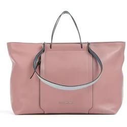 Piquadro Pink Circle Shopper Aus Leder Mit 15,6" Notebook-Fach