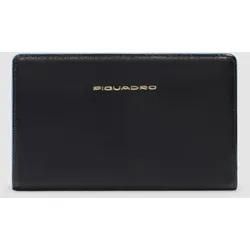 Piquadro Blue Square Portemonnaie Damen Mit Münzfach Schwarz