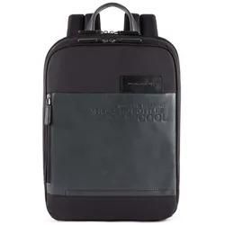 Piquadro Green Ade Laptoprucksack Aus Recyceltem Stoff Schwarz