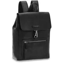 The Bridge Alberto Leder-Rucksack Schwarz/Ruthenium