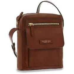 The Bridge Gold Alberto Leder-Schultertasche Braun