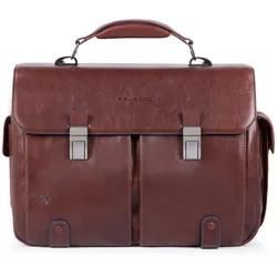 Piquadro Blue Square Special Laptoptasche Mit Ipad 10,5"/9,7"-Fach, 2 Vortaschen Dunkelbraun