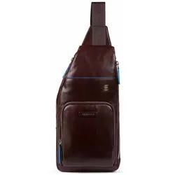 Piquadro Blue Square Revamp Querträgertasche Mit Ipad®Mini-Fach Mahagoni