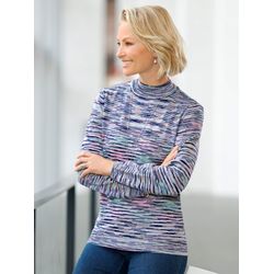 Classic Basics Damen Orchidee Marine Gemustert Stehkragenpullover "Stehkragen-Pullover" von Baur - Bild 4
