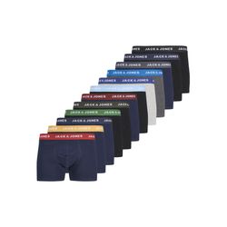 Jack & Jones Herren Blau/Schwarz/Grau Boxershorts "Boxershort Jacshade Solid Trunks 12P 12Er Pack", Gr. M, Bunt (, Grau), Obermaterial: 95% Baumwolle C... - Bild 5