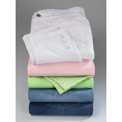 Damen Jeans in verkürzter Form, Dehnbund weiß, Größe 22 - Bild 3