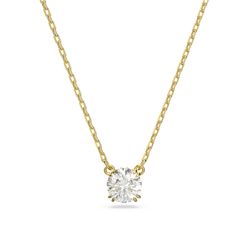 Swarovski Stilla Anhänger, Rundschliff, 18K Goldbeschichtet Weiß  - Image 5