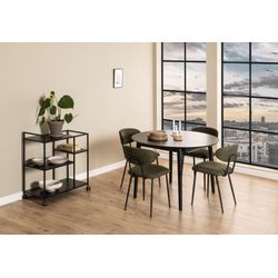Ebuy24 Schwarz Montreux Esstisch Ø115/154Cm Inkl. Zusatzplatten - Image 5