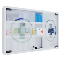 Vcm Weiß Medizinschrank "Erste Hilfe Schrank Hustila L 60 X 80 X 10 Cm" von Baur - Image 6