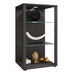 Vcm Anthrazit Standvitrine "Holz Glas Stand Vitrine Sammelvitrine Glasol Xl" 1 Stk. Tlg. von Baur - Image 6