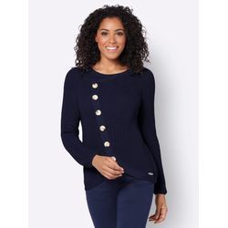 Sheego Damen Marine Rundhalspullover - Bild 4
