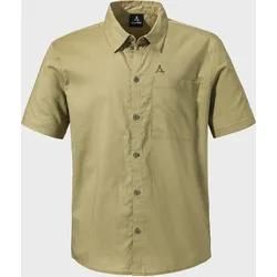 Schöffel Outdoorhemd "Urban Shirt Style Kalmen Mns", Herren, Gr. 46, Normalgrößen, Grün (4605, Grün), Oberstoff : 73% Baumwolle 27% Hanf, V-Ausschn...