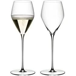 Riedel Champagnerglas "Champagner Glas Veloce 327 Ml 2Er Set Transparent", Bunt (Transparent), B:8,6Cm H:24,7Cm Ø:8,6Cm, Glas, The Wine Glass Compa...