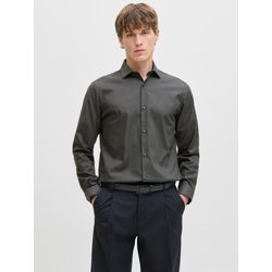 Jack & Jones Herren Grau Parker Slim Fit Hemd Mit Kentkragen Und Langen Ärmeln In Dunkel Meliert - Bild 5