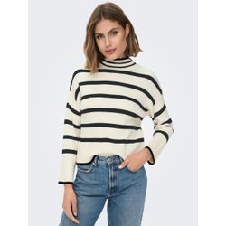 Only Damen Weiß Pullover Mit Stehkragen, Ibi - Bild 3