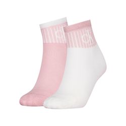 Calvin Klein Jeans Damen Pink Weiß Socken "Ckj Women Quarter 2P Glossy Rib" 2 Stk. Tlg. Mit Dezentem Logo-Design erhältlich in Größe von Baur - Bild 5