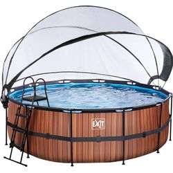 Norma   EXIT Wood Pool ø427x122cm mit Sandfilterpumpe und Abdeckung und Wärmepumpe Braun,  Pools von Exit Toys - Image 6