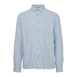 VAN GRAAF Solid Herren Blau Langarmhemd Regular Fit Baumwolle Groß - Bild 5